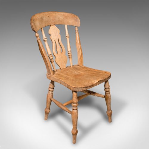 fig 1. Set Of 4 Antique Dining Chairs, English Elm, Beech, Kitchen, Reception Hall Seat