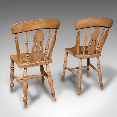 fig 5. Set Of 4 Antique Dining Chairs, English Elm, Beech, Kitchen, Reception Hall Seat