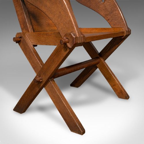 ANTIQUE GLASTONBURY CHAIR ENGLISH OAK ECCLESIASTIC ARMCHAIR GOTHIC VICTORIAN - ADDITIONAL PHOTO 10
