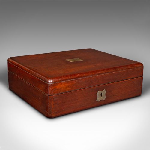 fig 1. Small Antique Lined Jewellery Box, English, Keepsake Case, Victorian, Circa 1860