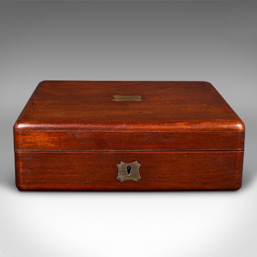 fig 2. Small Antique Lined Jewellery Box, English, Keepsake Case, Victorian, Circa 1860