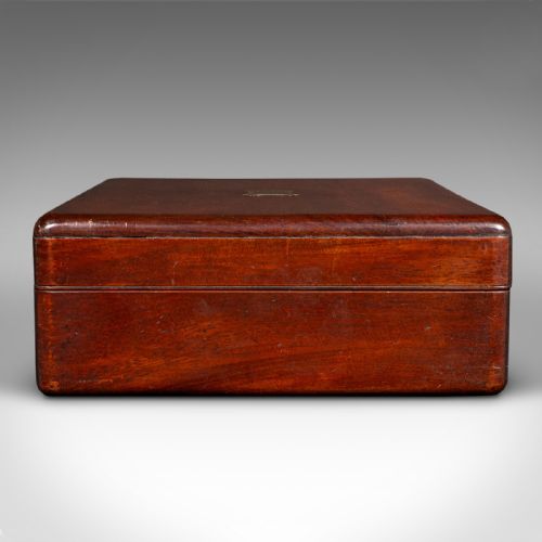 fig 3. Small Antique Lined Jewellery Box, English, Keepsake Case, Victorian, Circa 1860
