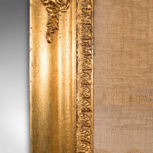 ANTIQUE FRAME TAPESTRY CONTINENTAL NEEDLEPOINT GILTWOOD PANEL VICTORIAN - ADDITIONAL PHOTO 7