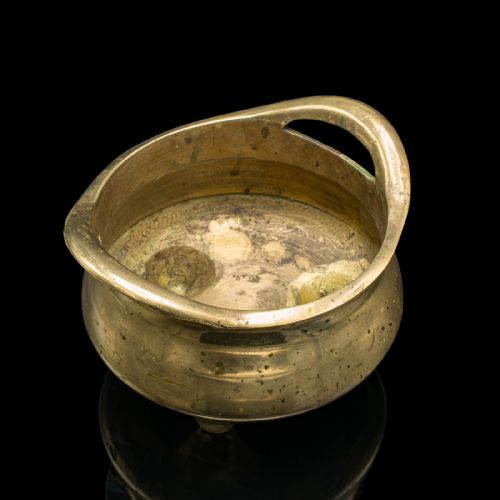 ANTIQUE INCENSE BURNER ORIENTAL BRASS CENSER DECORATIVE VICTORIAN C1900 - ADDITIONAL PHOTO 5