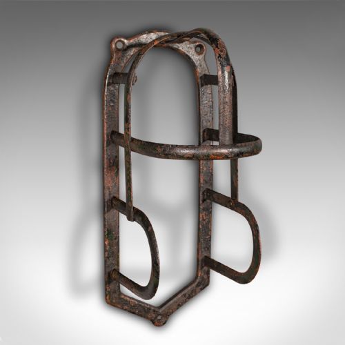 fig 3. Pair Of Antique Equestrian Tack Rests, English Iron, Stables, Outdoor, Victorian