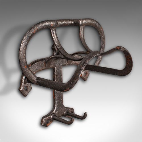 fig 4. Pair Of Antique Saddle Racks, English, Stables, Equestrian Tack Rest, Victorian