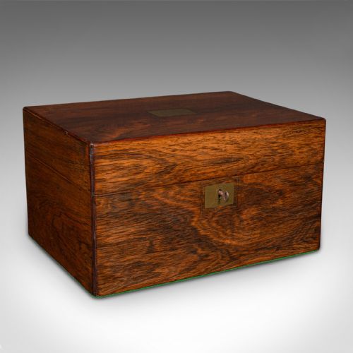 ANTIQUE VANITY CASE ENGLISH TRAVELLING DRESSING TABLE BOX REGENCY CIRCA 1820 - ADDITIONAL PHOTO 1