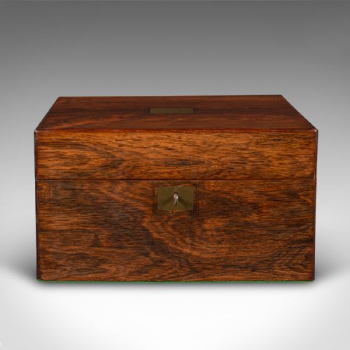 ANTIQUE VANITY CASE ENGLISH TRAVELLING DRESSING TABLE BOX REGENCY CIRCA 1820 - ADDITIONAL PHOTO 2