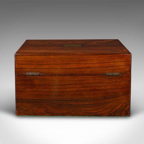 ANTIQUE VANITY CASE ENGLISH TRAVELLING DRESSING TABLE BOX REGENCY CIRCA 1820 - ADDITIONAL PHOTO 3