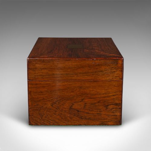 ANTIQUE VANITY CASE ENGLISH TRAVELLING DRESSING TABLE BOX REGENCY CIRCA 1820 - ADDITIONAL PHOTO 4
