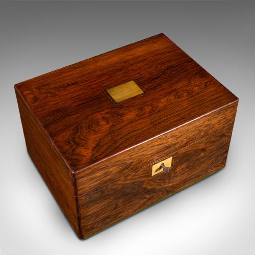 ANTIQUE VANITY CASE ENGLISH TRAVELLING DRESSING TABLE BOX REGENCY CIRCA 1820 - ADDITIONAL PHOTO 7