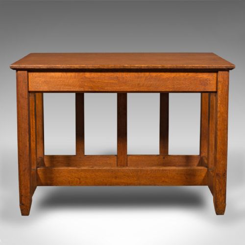 fig 1. Antique Ecclesiastical Side Table, Scottish Oak, Hall, Gothic Revival, Victorian