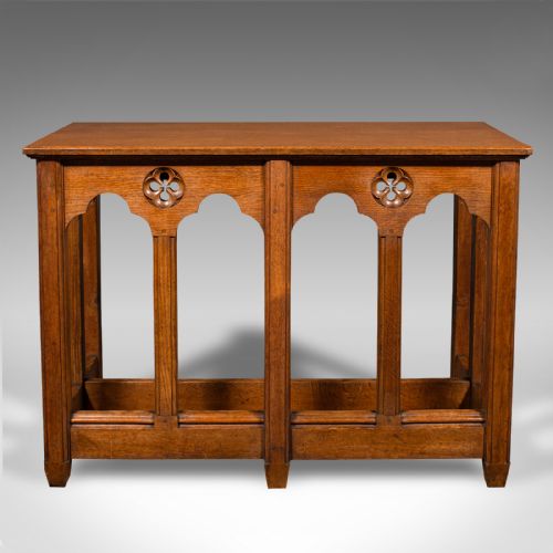 fig 5. Antique Ecclesiastical Side Table, Scottish Oak, Hall, Gothic Revival, Victorian