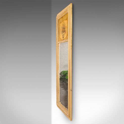 TALL ANTIQUE TRUMEAU MIRROR FRENCH PROVINCIAL PIER WALL VICTORIAN C1900 - ADDITIONAL PHOTO 2