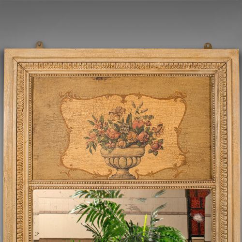 TALL ANTIQUE TRUMEAU MIRROR FRENCH PROVINCIAL PIER WALL VICTORIAN C1900 - ADDITIONAL PHOTO 3