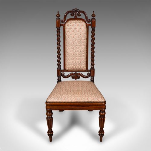 fig 1. Antique Morning Room Chair, English, Silk Cotton, Side Seat, William IV, C.1835