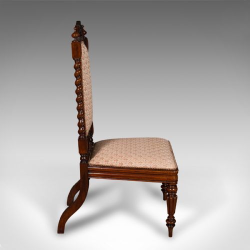fig 2. Antique Morning Room Chair, English, Silk Cotton, Side Seat, William IV, C.1835