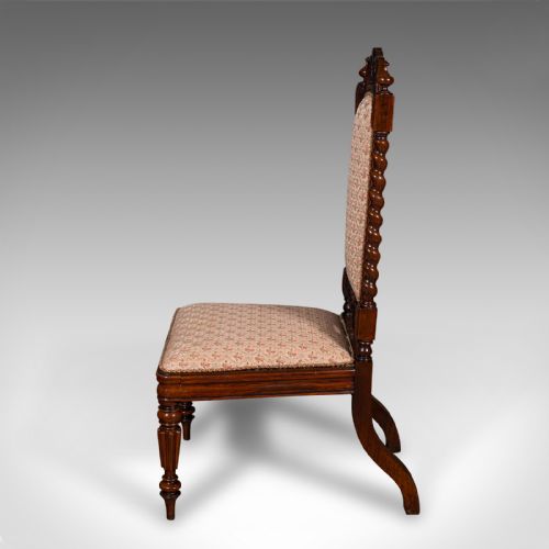 fig 3. Antique Morning Room Chair, English, Silk Cotton, Side Seat, William IV, C.1835