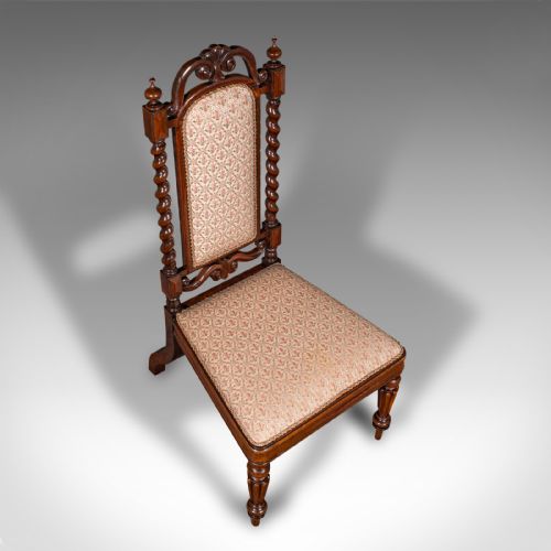 fig 5. Antique Morning Room Chair, English, Silk Cotton, Side Seat, William IV, C.1835