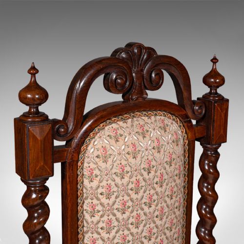 fig 6. Antique Morning Room Chair, English, Silk Cotton, Side Seat, William IV, C.1835