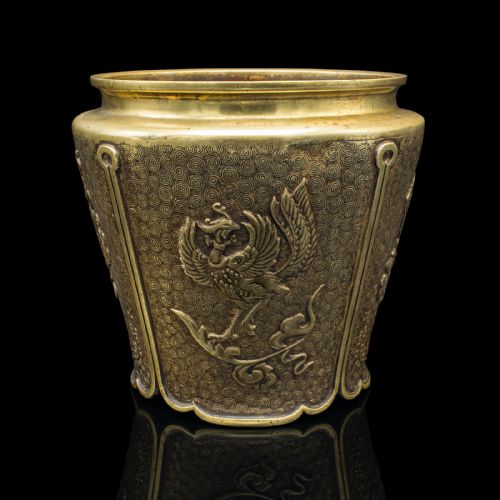 ANTIQUE DECORATIVE PLANTER CHINESE BRONZE JARDINIERE QING DYNASTY VICTORIAN - ADDITIONAL PHOTO 3