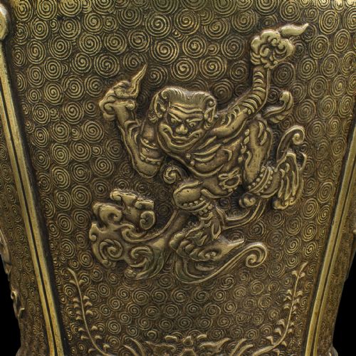 ANTIQUE DECORATIVE PLANTER CHINESE BRONZE JARDINIERE QING DYNASTY VICTORIAN - ADDITIONAL PHOTO 8