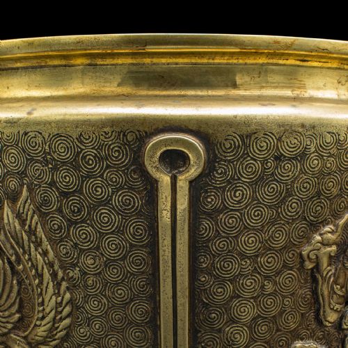 ANTIQUE DECORATIVE PLANTER CHINESE BRONZE JARDINIERE QING DYNASTY VICTORIAN - ADDITIONAL PHOTO 9