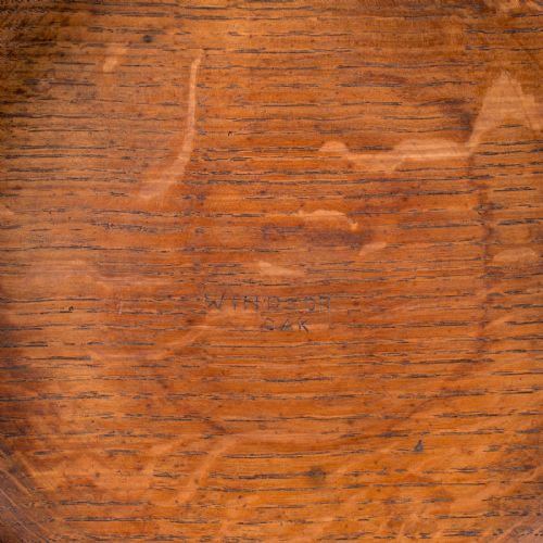 ANTIQUE FRUIT BOWL ENGLISH TURNED OAK DISPLAY DISH ARTS CRAFTS VICTORIAN - ADDITIONAL PHOTO 8