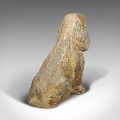 PAIR OF ANTIQUE COCKER SPANIEL FIGURES ENGLISH PLASTER DOORSTOPS EDWARDIAN - ADDITIONAL PHOTO 7