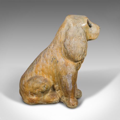 PAIR OF ANTIQUE COCKER SPANIEL FIGURES ENGLISH PLASTER DOORSTOPS EDWARDIAN - ADDITIONAL PHOTO 8