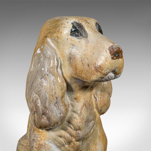 PAIR OF ANTIQUE COCKER SPANIEL FIGURES ENGLISH PLASTER DOORSTOPS EDWARDIAN - ADDITIONAL PHOTO 10