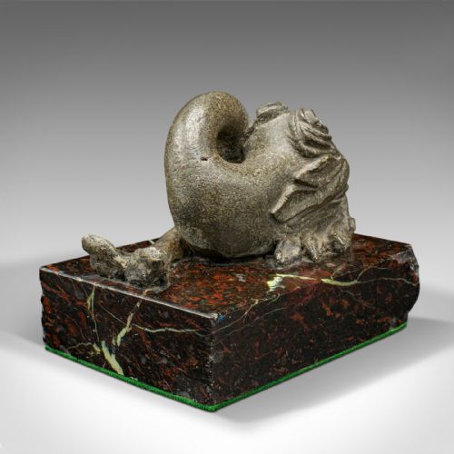 ANTIQUE SERPENTINE PAPERWEIGHT CHINESE SOAPSTONE MARBLE DESKTOP VICTORIAN - ADDITIONAL PHOTO 2