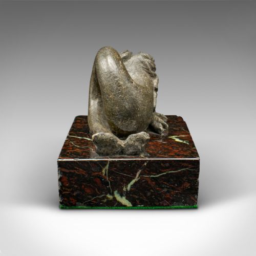 ANTIQUE SERPENTINE PAPERWEIGHT CHINESE SOAPSTONE MARBLE DESKTOP VICTORIAN - ADDITIONAL PHOTO 4