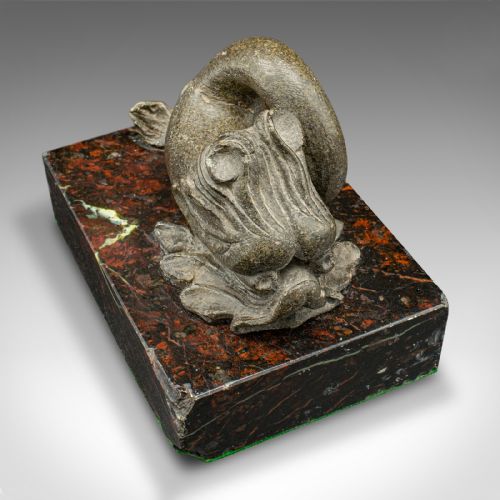 ANTIQUE SERPENTINE PAPERWEIGHT CHINESE SOAPSTONE MARBLE DESKTOP VICTORIAN - ADDITIONAL PHOTO 6