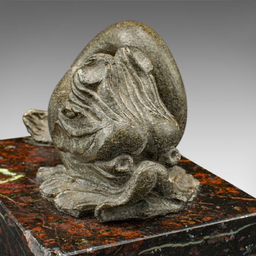 ANTIQUE SERPENTINE PAPERWEIGHT CHINESE SOAPSTONE MARBLE DESKTOP VICTORIAN - ADDITIONAL PHOTO 7