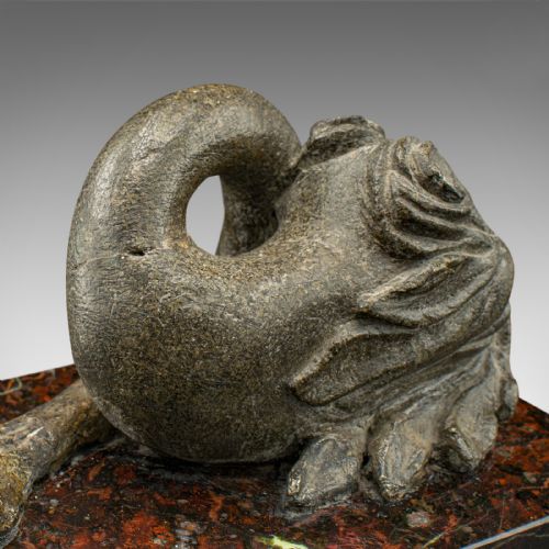 ANTIQUE SERPENTINE PAPERWEIGHT CHINESE SOAPSTONE MARBLE DESKTOP VICTORIAN - ADDITIONAL PHOTO 10