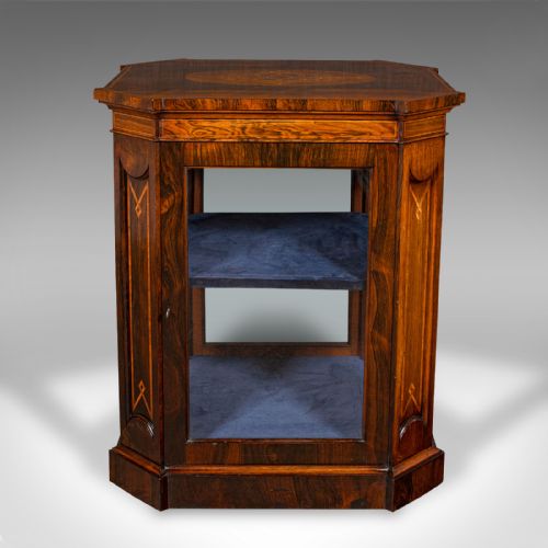 fig 1. Antique Jeweller's Display Cabinet, English, Glazed Shop Retail Case, Regency
