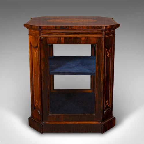 fig 3. Antique Jeweller's Display Cabinet, English, Glazed Shop Retail Case, Regency