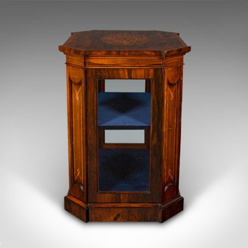 fig 4. Antique Jeweller's Display Cabinet, English, Glazed Shop Retail Case, Regency