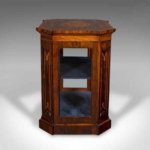 fig 5. Antique Jeweller's Display Cabinet, English, Glazed Shop Retail Case, Regency
