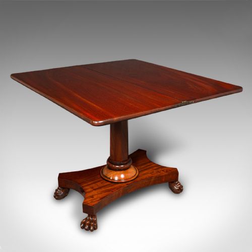 fig 1. Antique Fold Over Tea Table, English, Occasional, Games, 2-4 Seater, William IV
