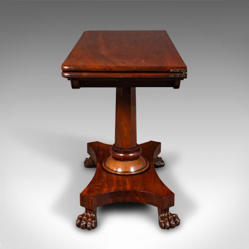 fig 5. Antique Fold Over Tea Table, English, Occasional, Games, 2-4 Seater, William IV