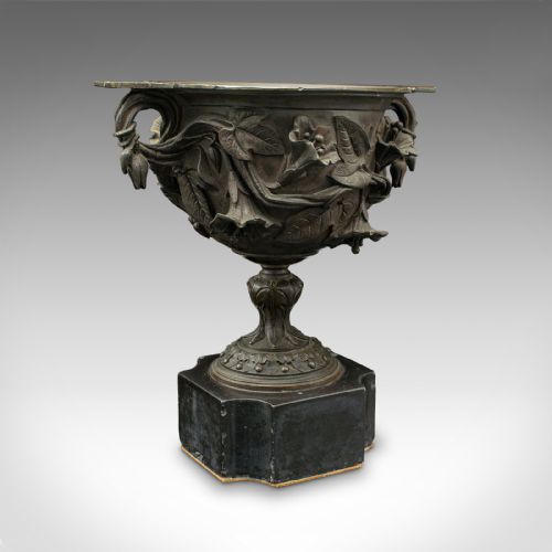 PAIR OF ANTIQUE DRINKING CUPS ITALIAN BRONZE GOBLETS GRAND TOUR VICTORIAN - ADDITIONAL PHOTO 4