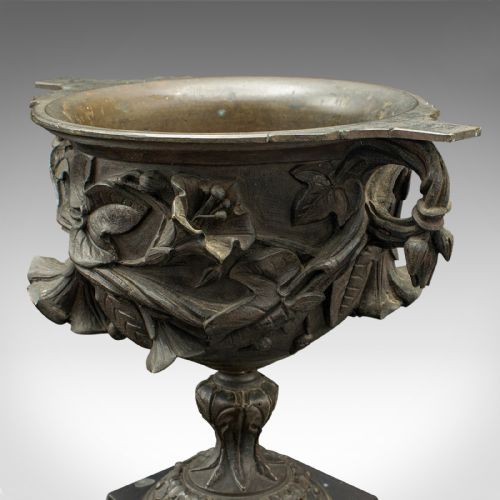 PAIR OF ANTIQUE DRINKING CUPS ITALIAN BRONZE GOBLETS GRAND TOUR VICTORIAN - ADDITIONAL PHOTO 8