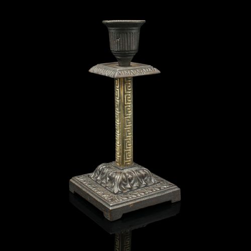 PAIR OF ANTIQUE AESTHETIC PERIOD CANDLESTICKS ENGLISH BRASS STAND VICTORIAN - ADDITIONAL PHOTO 3