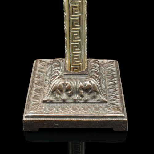 PAIR OF ANTIQUE AESTHETIC PERIOD CANDLESTICKS ENGLISH BRASS STAND VICTORIAN - ADDITIONAL PHOTO 7