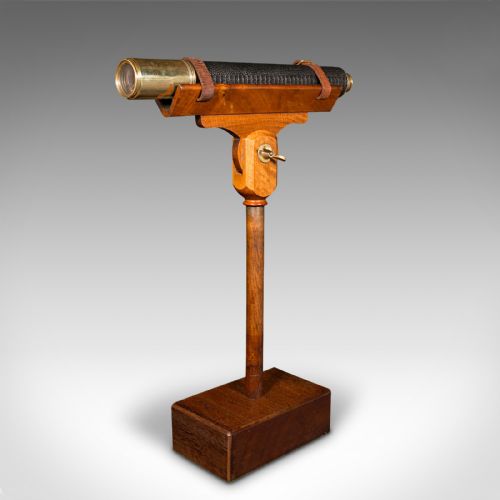 ANTIQUE MARITIME TELESCOPE ENGLISH BRASS WALNUT SHIP J SEWILL VICTORIAN - ADDITIONAL PHOTO 2