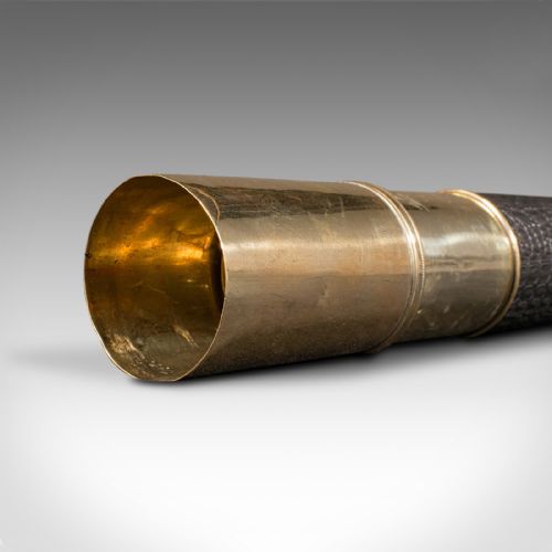 ANTIQUE MARITIME TELESCOPE ENGLISH BRASS WALNUT SHIP J SEWILL VICTORIAN - ADDITIONAL PHOTO 7