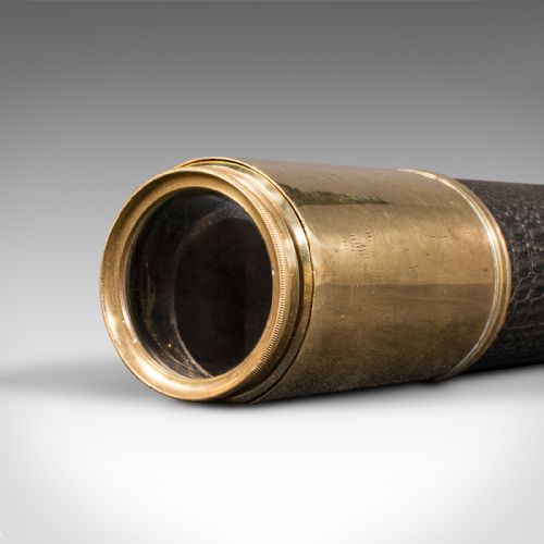 ANTIQUE MARITIME TELESCOPE ENGLISH BRASS WALNUT SHIP J SEWILL VICTORIAN - ADDITIONAL PHOTO 8