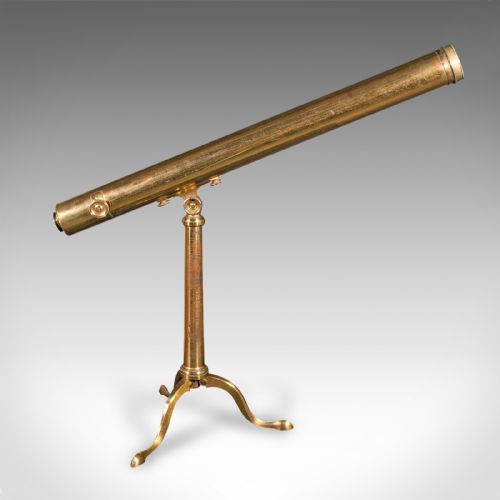fig 3. Antique Library Telescope, English, Brass, Astronomical, Dollond, Late Victorian